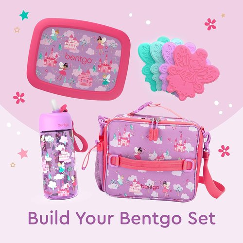 Bentgo Buddies Glitter Ice Packs - Slim Reusable Packs for Lunch Boxes & Coolers | Multicolored 4-Pack (Fairy)