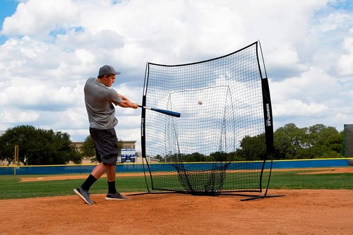 Champion Sports Baseball Softball Net - Portable Rhino Flex Pitching & Batting Training Net