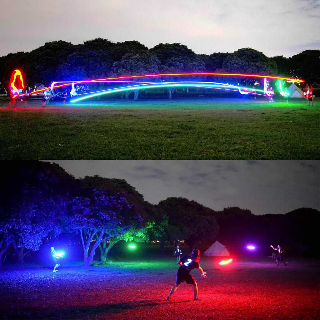 TOSY RGB Frisbee Bundle - Set of 2 with Blue Flying Ring for Ultimate Outdoor Fun