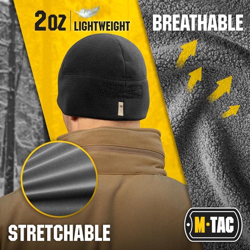 M-Tac Tactical Beanie - Fleece Winter Hat with Patch Panel for Ultimate Warmth
