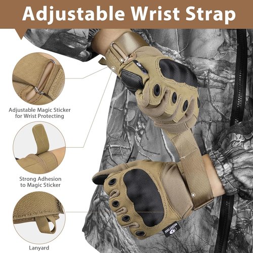 Mossy Oak Tactical Gloves - Touch Screen Airsoft Gloves with Hard Knuckle for Hunting & Hiking