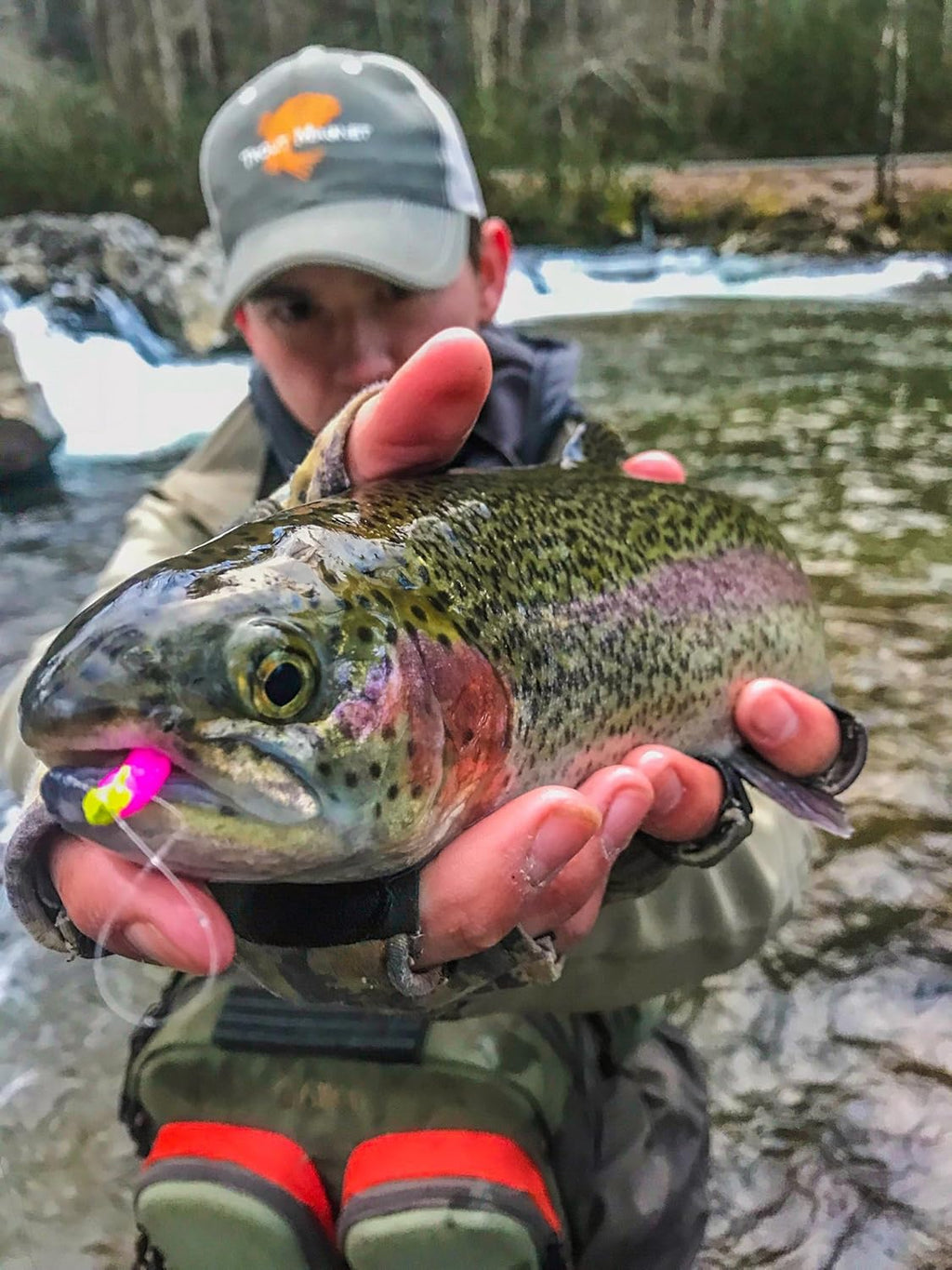 Trout Magnet Phantom Fluorocarbon Leader - Ultra-Invisible 100% Fluorocarbon Clear Line | 50 Meter Spool for Trout Fishing