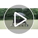 4-Seat Folding Soccer Bench with Umbrella - Portable Outdoor Seating, Black & Gray