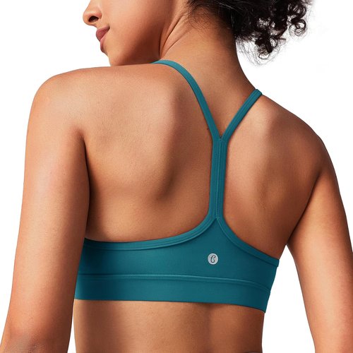 BAYDI Clouduxi Y Back Sports Bra - Padded Racerback Yoga Bra for Low Impact Workouts, A-C Cups