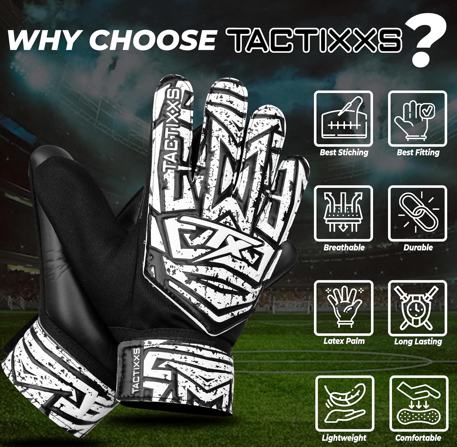 Skiennix Soccer Goalkeeper Gloves - Anti-Slip 4mm Latex Palm for Kids | Funky Design, Strong Grip