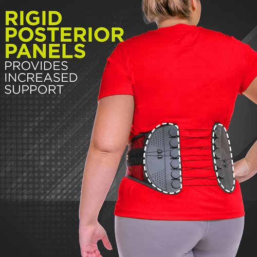 BraceAbility Spine Sport Back Brace - Athletic Men's and Women's Workout Lumbar Corset for Exercising, Running, Golfing, Driving, Fishing, Active Nurses and Police Work (Medium)