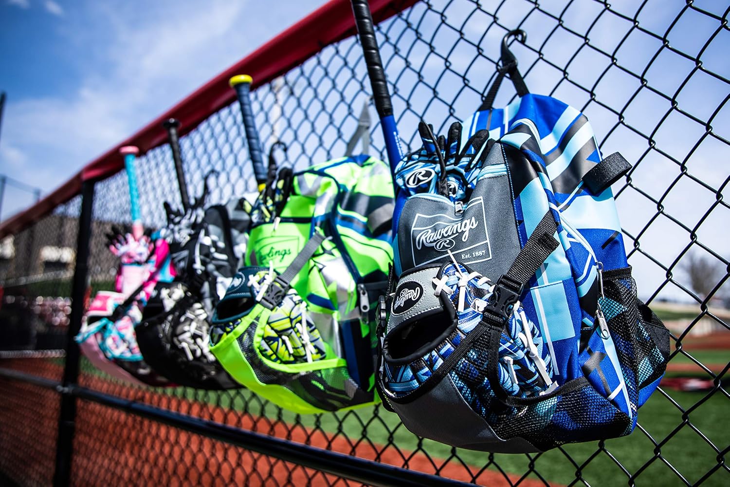 Rawlings REMIX Backpack Equipment Bag - Ideal for T-Ball & Youth Baseball/Softball | Royal Color