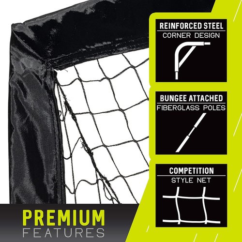 Franklin Sports Blackhawk Soccer Goal - Portable Pop-Up Nets for Indoor & Outdoor Use - Youth & Adult Sizes Available