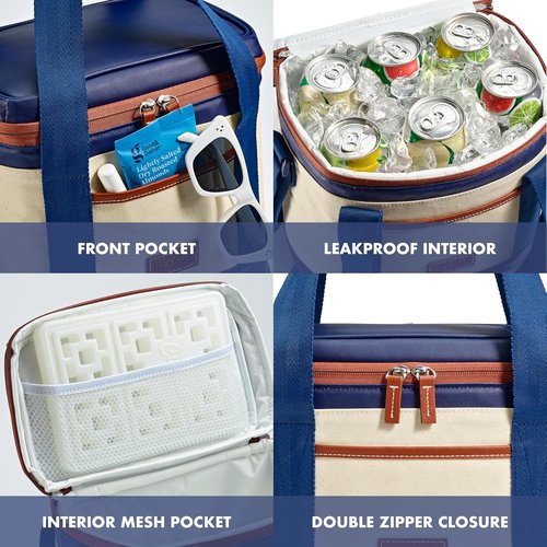 Fit & Fresh Cooler Collection - Insulated, Leakproof Beach & Boat Totes for Summer Travel