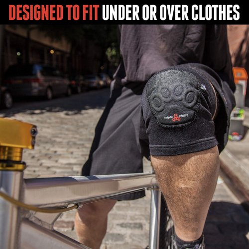 Triple Eight Saver Series Wristsavers (Black, Medium) and Covert Knee Pads (Medium, Black) Skateboarding Protection Gear Bundle