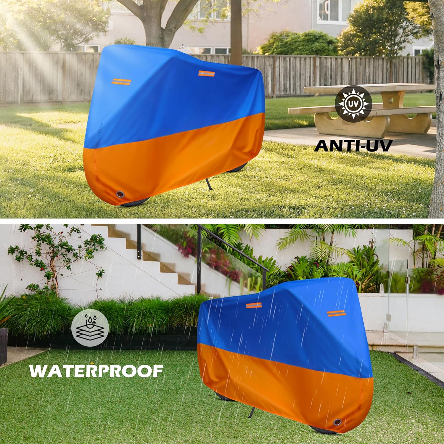 Skiennix Bike Cover - Waterproof Outdoor Protection for Electric & Mountain Bikes | XL Blue