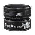 Body Reapers Weightlifting Belt 10mm Thick, 4-Inch Wide Calfskin Leather Weight Belt with Adjustable Metal Buckle Offers Back Support for Powerlifting, Squats, Gym & Fitness Training for Men & Women
