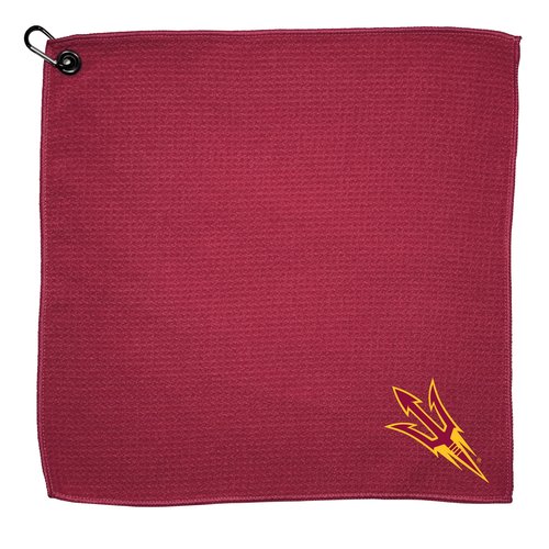 Team Golf NCAA Arizona State Sun Devils Microfiber Golf Towel, 15x15 (Multicolor)