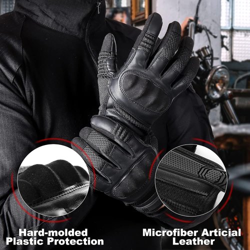 AXBXCX Motorcycle Gloves for Men - Ultimate Protection & Touchscreen Capability | Durable Outdoor Gear