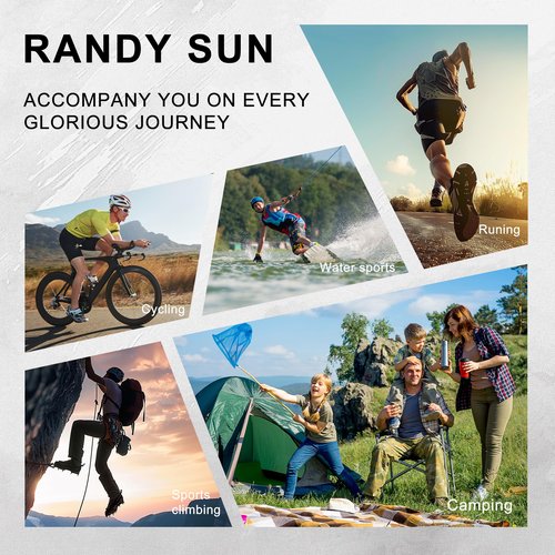 RANDY SUN Waterproof Running Socks Low Cut – Lightweight Cushion, Breathable Juncao Lining for Runners 1 pair Grey,M