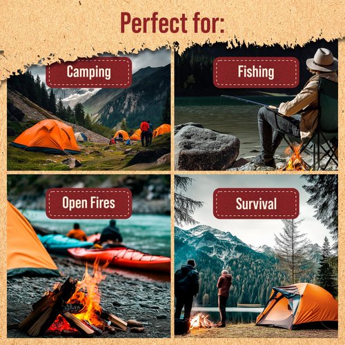 100 pcs Fire Starters for Campfires – Waterproof– All-Weather Fire Starters – for Indoor & Outdoor Use
