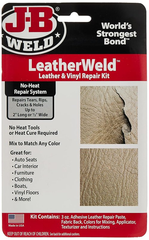 J-B Weld Vinyl and Leather Repair Kit - 3 Oz, Black | Durable & Easy to Use