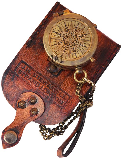 Pocket Compass for Hiking, Survival Instrument Antique “So You Can Always Find Your Way Back Home” Engraved Camping Pocket Nautical Vintage Navigation Outdoor by MAI