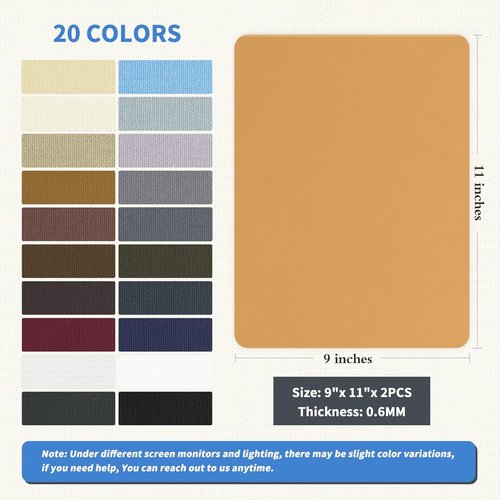 KING MOUNTAIN Canvas Repair Patch - 9 x 11 Inch Self-Adhesive Waterproof Fabric Patches (Light Brown) | 2 Pcs for Sofas, Tents, Furniture, Car Seats