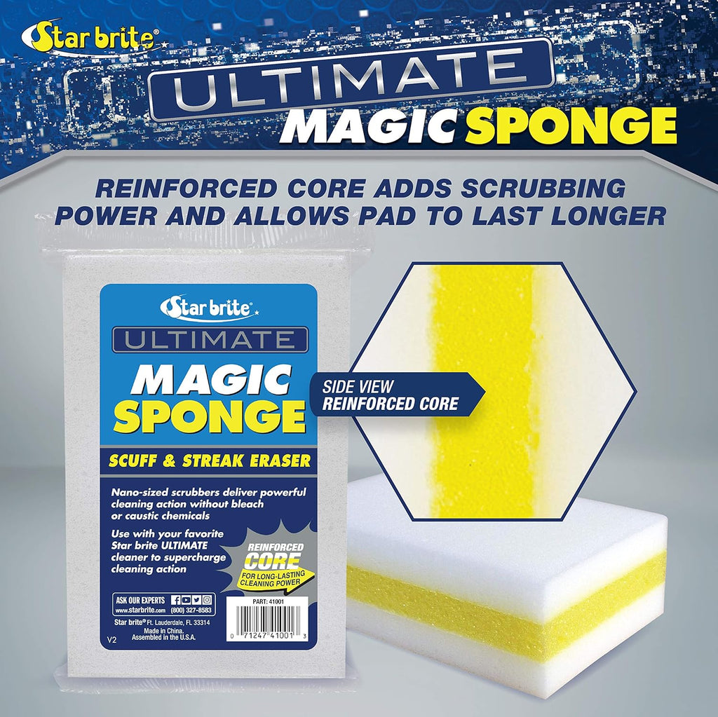 STAR BRITE XL Magic Sponge - Extra Large Melamine Scuff Eraser - 8 Pack for Multi-Purpose Cleaning