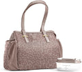 Fit & Fresh Copley Insulated Lunch Bag for Women - Lightweight, Stain-Resistant, Large Mocha Feline Fine