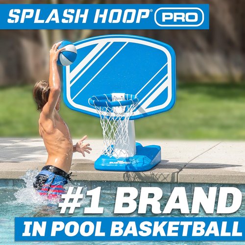 GoSports Splash Hoop | Swimming Pool Basketball Game with 2 Balls & Pump - Fun for All Ages