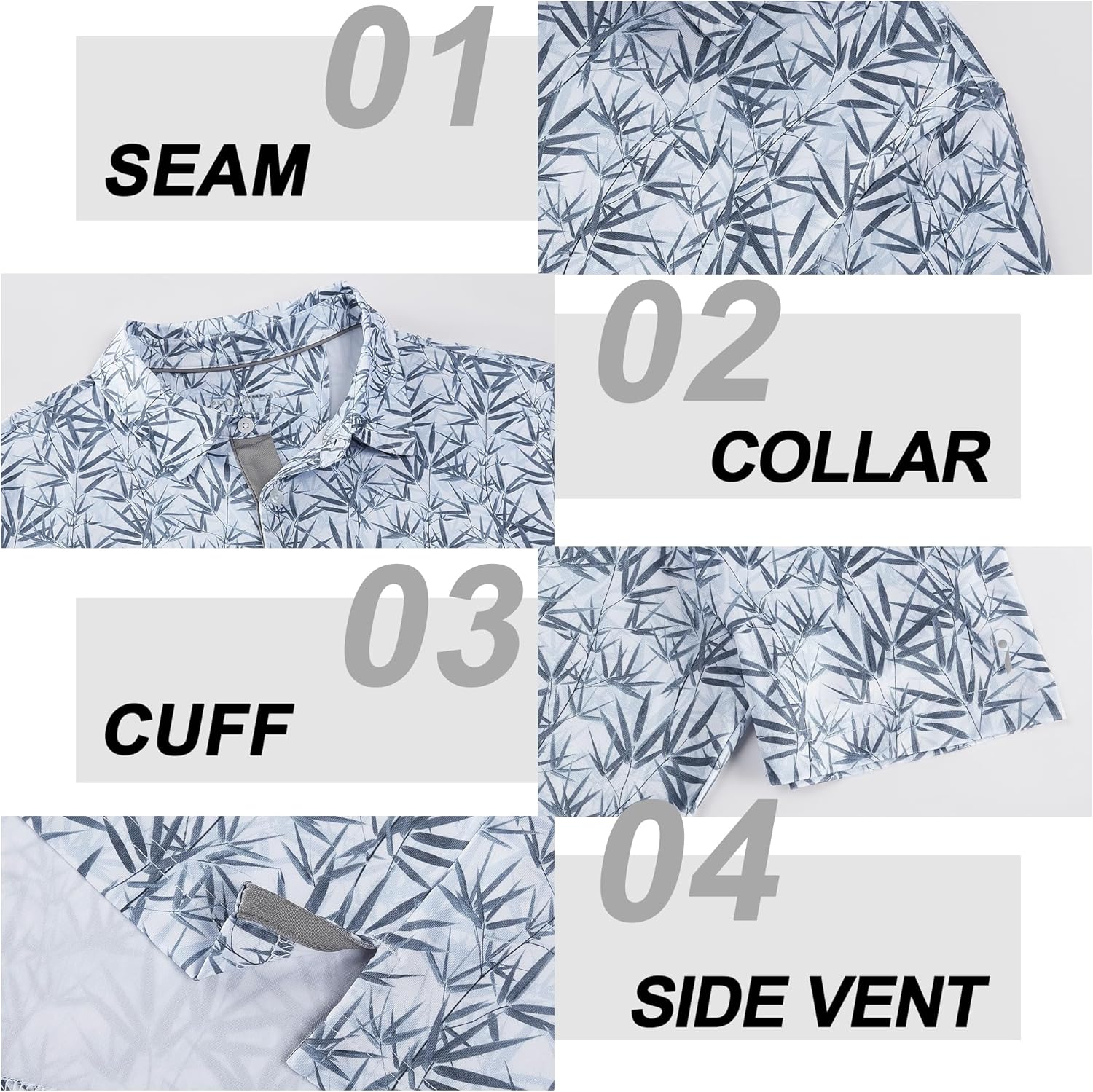 Skiennix Men's Golf Shirt - Moisture-Wicking Dry Fit Performance Polo | Short Sleeve, Stylish Print