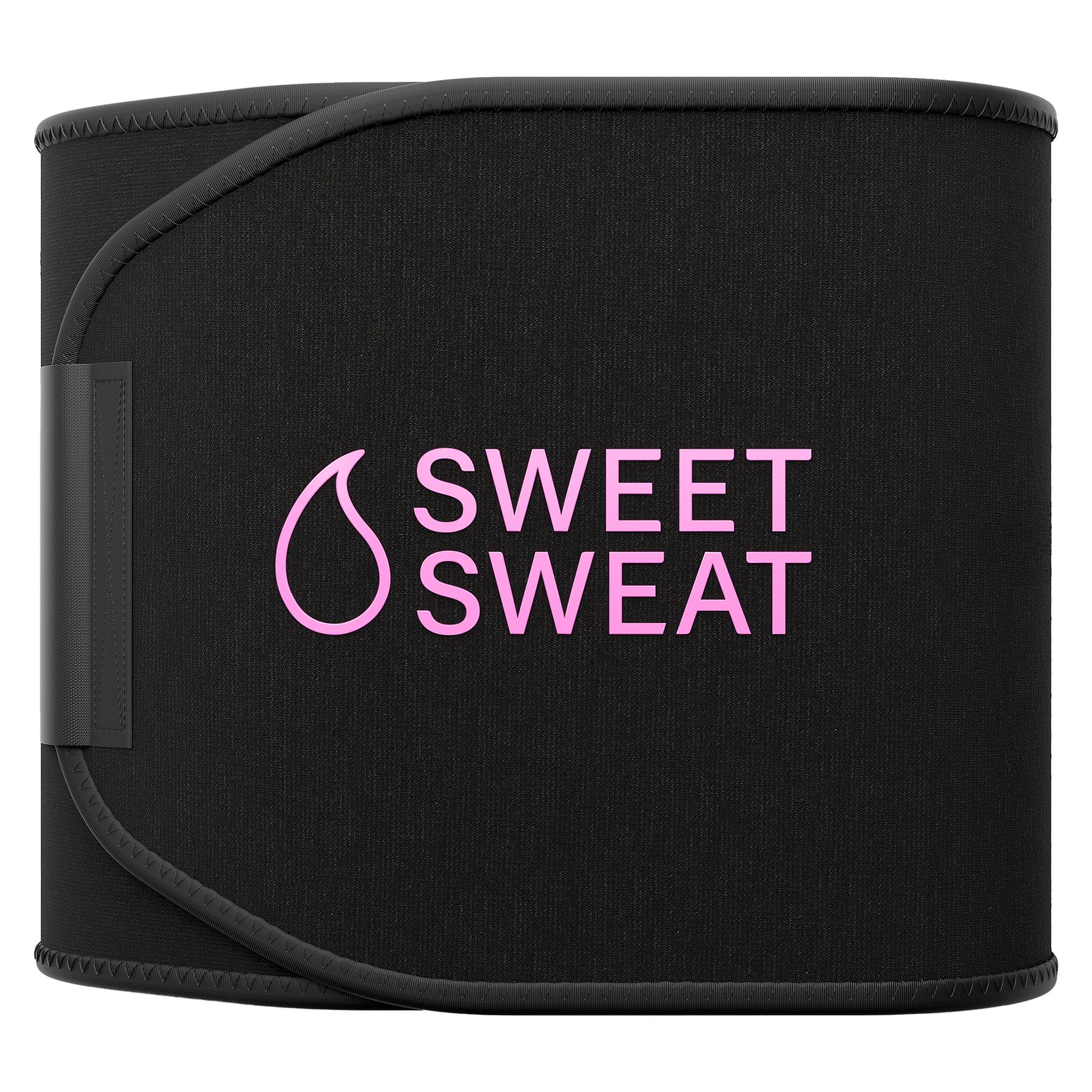 Sports Research Sweet Sweat Waist Trimmer Extra-Coverage (XC) - Premium Sweat Enhancing Fitness Band with More Belly Coverage - Adjustable Fit · Latex-Free Neoprene · More Coverage - Pink Logo (Med)
