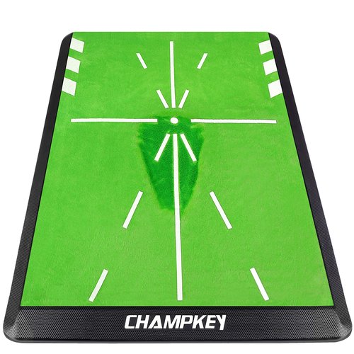 CHAMPKEY Heavy-Duty Golf Hitting Mat - Swing Path Feedback Golf Practice Mat - Ideal for Indoor and Outdoor Training