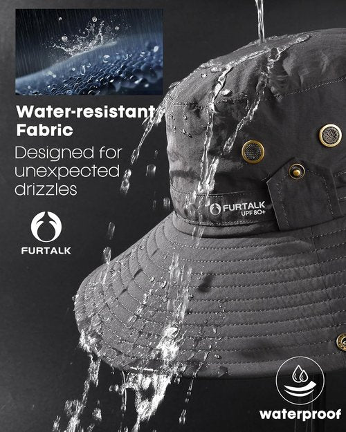 FURTALK Fishing Hat - UPF 80+ Foldable Wide Brim for Outdoor Hiking & Beach Use | Summer Essential