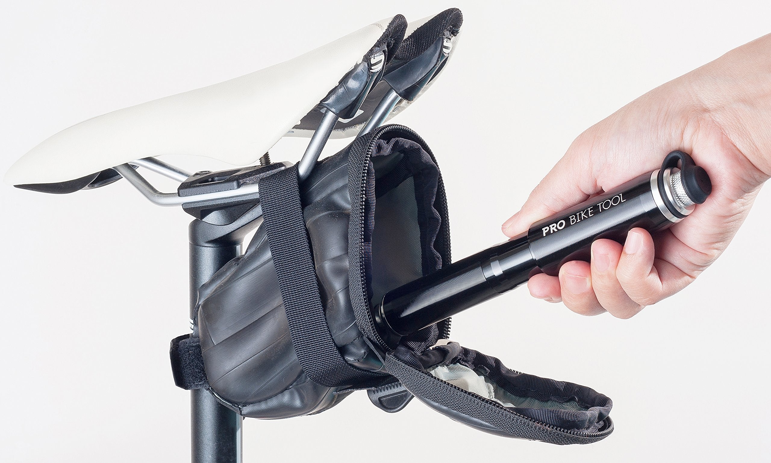 PRO BIKE TOOL Mini Bike Pump - Fits Presta and Schrader Valves - Portable Bicycle Tire Pump - Compact Bike Accessory - Lightweight and Durable Design