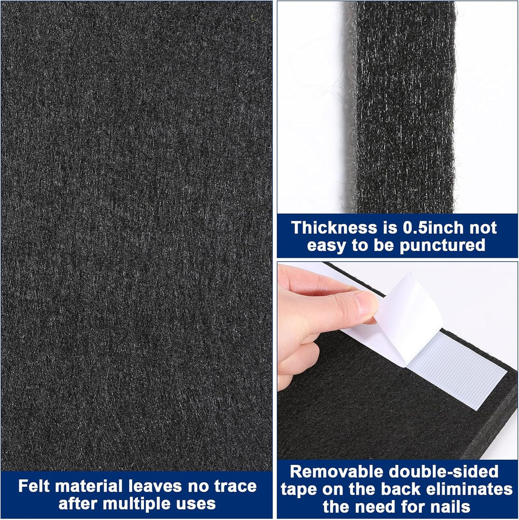 Protect Your Walls with Dart Board Wall Protectors - 36" H x 24" W Felt Surround Tiles