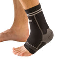 MUELLER Sports Medicine 4-Way Stretch Ankle Support Sleeve, Ankle Pain Relief Support for Men and Women, Ideal for Sprains, Strains, Arthritis, Black, Small/Medium
