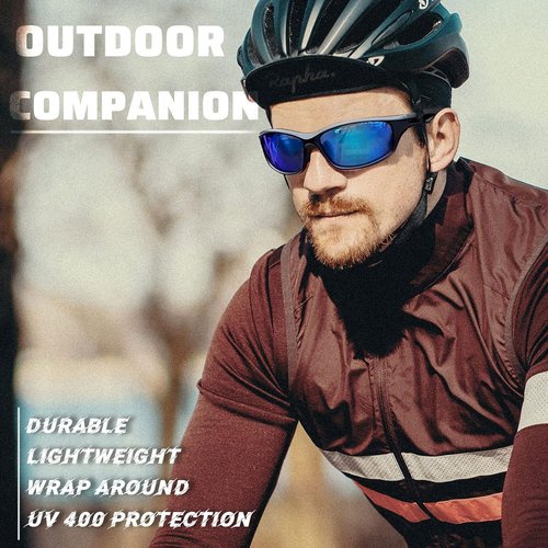 Joopin Sports Sunglasses - Polarized UV400 Protection | Wrap-Around Shades for Men & Women