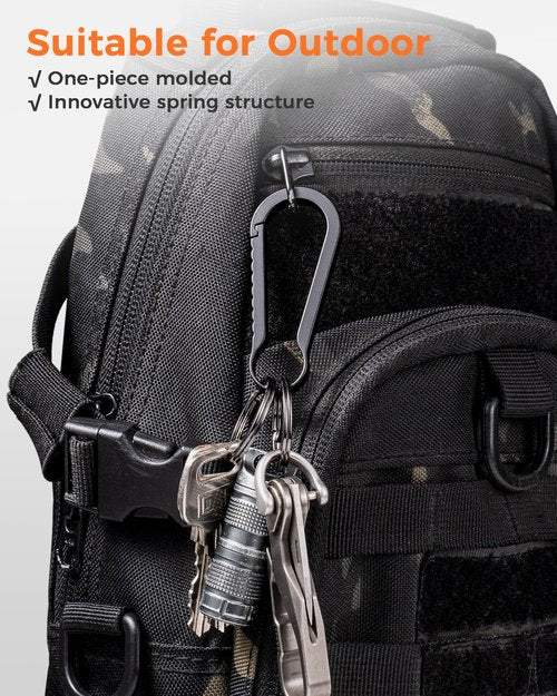 FEGVE Titanium Carabiner Keychain Clip, Small Key Holder Clip, Anti-Lost Quick Release Hook for Keys