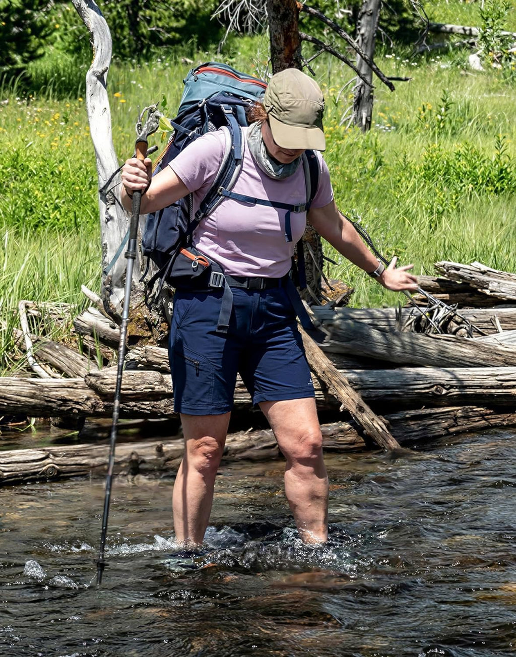 Pioneer Camp Women's Convertible Hiking Pants - Quick Dry Stretch Zip-Off Outdoor Cargo | Safari & Fishing