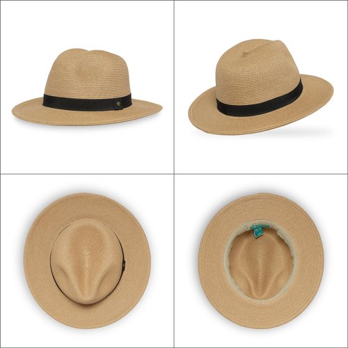 Sunday Afternoons Havana Cuban Fedora Hat for Men and Women - UPF 50+ Sun Protection Men's Straw Summer Hat, Navy, Medium