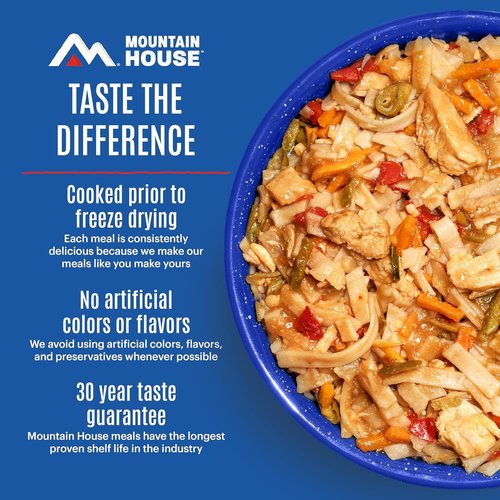 Mountain House Gluten-Free Pad Thai with Chicken - Freeze-Dried Camping Meal, 2 Servings, 30-Year Shelf Life, 2-Pack
