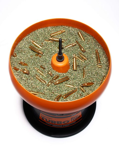 Lyman Case Cleaning Kit with 1200 Pro Tumbler and 2lbs of Corncob Media, Black, Orange (7631686)