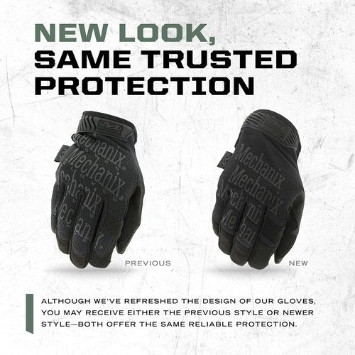 Mechanix Wear Original Tactical Gloves - High-Performance Anti-Slip Grip & Impact Resistance - Small - Covert Black