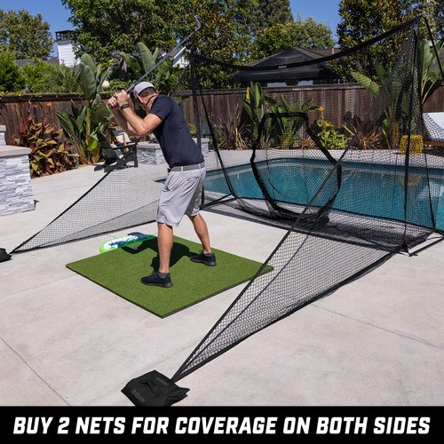 GoSports Shank Net Attachment for Golf Hitting Nets - Black
