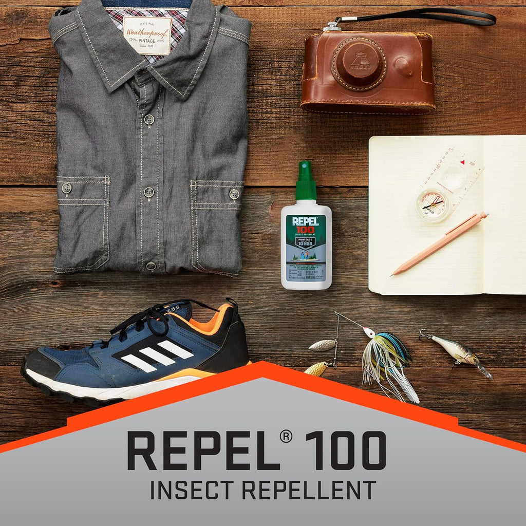 Repel 100 Insect Repellent - 10-Hour Long-Lasting Protection with DEET | 4 Ounces Spray for Mosquitoes, Ticks, and More