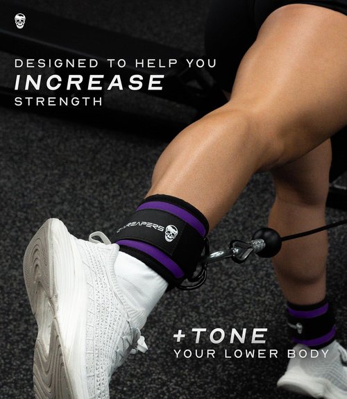 Gymreapers Ankle Straps for Cable Machine | Adjustable Neoprene Leg Straps for Glute Workouts