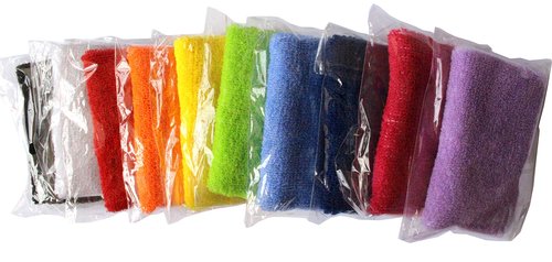 ColorYourLife 10 Pairs (20 Pieces) Colorful Sports Wristbands Wrist Sweatbands Wrist Sweat Bands