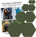 Harsgs Down Jacket Repair Patches - Self-Adhesive Waterproof Nylon Patches | Green, 8 Pieces