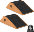 Squat Wedge Block Cork 2 Pack - Non-Slip Heel Elevated Wedge for Safe Squats & Calf Raises