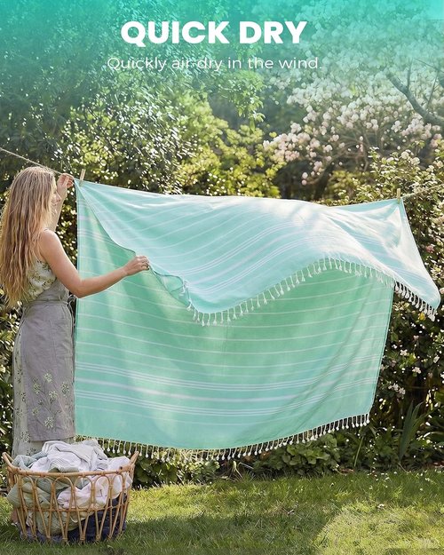 Giant Huge Thin Boho Throw Blanket Turkish Beach Blanket Towel Jumbo Extra Large XL XXL Big Oversized Outdoor Picnic Accessories Airplane Travel Essentials Camping Gears Must Haves Yard Yoga Mat Aqua