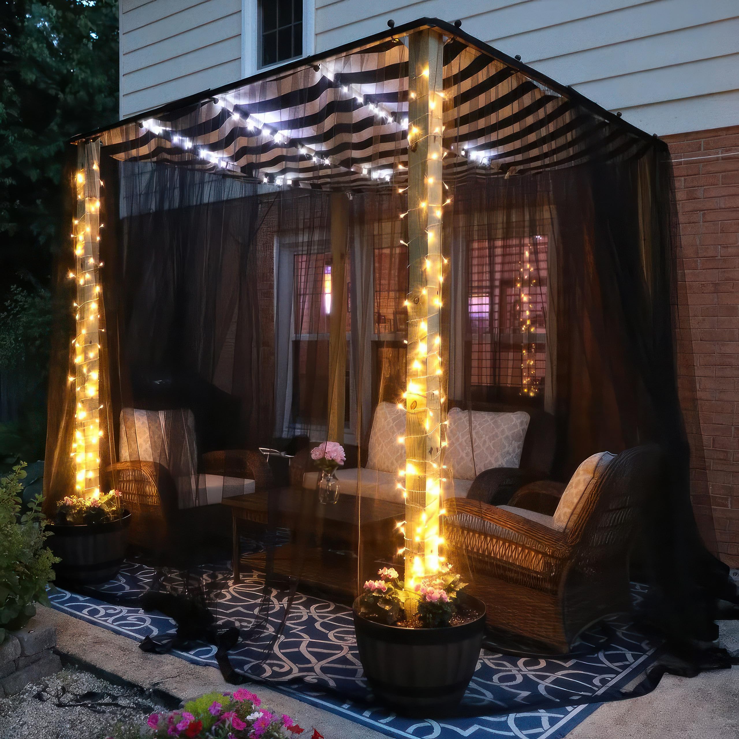 Black DIY Mosquito Net Fabric | 10x10 FT Netting | Insect Cover for Garden, Patio, Outdoor & Windows | Multiple Sizes in Black, White & Green | Raised Bed Screen Mesh Barrier