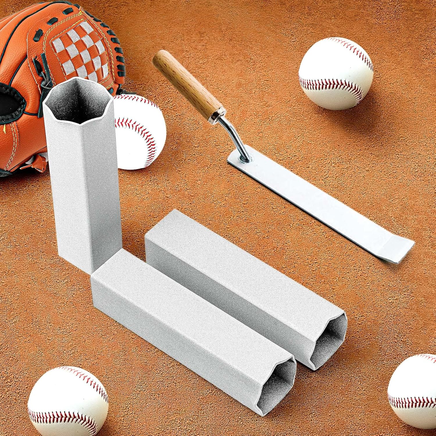 Yaocom Baseball Ground Anchors - Curled Style for Standard/Official Bases - 1.8 x 8 Inch