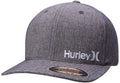 Hurley Mens Baseball Cap - Moisture Wicking Flexfit Curved Bill Fitted Baseball Hats for Men, Size Small-Medium, Light Grey